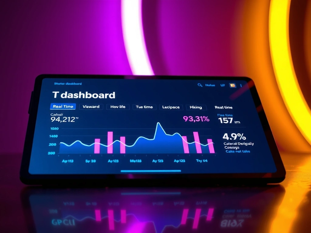 Tableta con dashboard interactivo